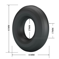 CRAZY BULL - URBAN SUPERSOFT SILIKON-PENNISRING SCHWARZ – Produktansicht 6