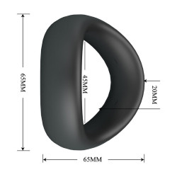 CRAZY BULL - VALEN ERGONOMISCHER SILIKON-PENISRING SCHWARZ – Produktansicht 7