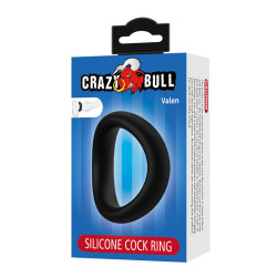 CRAZY BULL - VALEN ERGONOMISCHER SILIKON-PENISRING SCHWARZ – Produktansicht 8