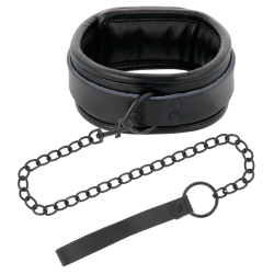 DARKNESS - HANDSCHELLEN UND KRAGEN AUS SCHWARZEM LEDER – Produktansicht 4