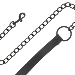 DARKNESS - HANDSCHELLEN UND KRAGEN AUS SCHWARZEM LEDER – Produktansicht 5