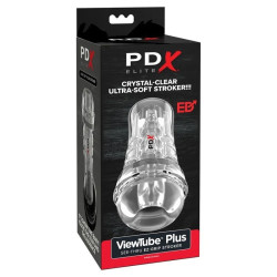 PDX ELITE – VIEWTUBE PLUS TRANSPARENTER STROKER MIT DURCHSICHT UND EZ-GRIP, 21 CM – Produktansicht 4