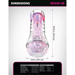 PDX ELITE - VIEWTUBE XXL LED TRANSPARENT STROKER 27,3 CM – Produktansicht 4