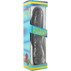 SEVEN CREATIONS - VINYL P-FORM VIBRATOR SCHWARZ PENIS 20 CM – Produktansicht 2