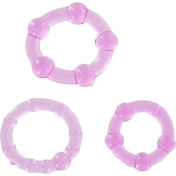 SEVEN CREATIONS - SET AUS DREI LILA PENISRINGEN – Produktansicht 2
