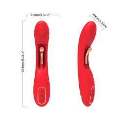 ARMONY - VIBRATOR MIT OSZILLIERENDER ZUNGE ROT – Produktansicht 8