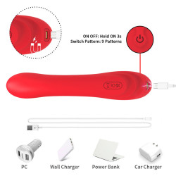 ARMONY - VIBRATOR MIT OSZILLIERENDER ZUNGE ROT – Produktansicht 9
