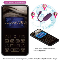 PRETTY LOVE - CASPER LILA WIEDERAUFLADBARES VIBRIERENDES EI – Produktansicht 12