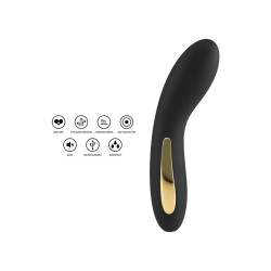 TOYJOY - SCHWARZER VIBRATOR MIT LEUCHTENDEM LICHT – Produktansicht 2
