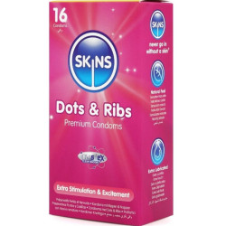 SKINS - DOTS & RIBS PREMIUM-KONDOME PACKUNG 16 – Produktansicht 2