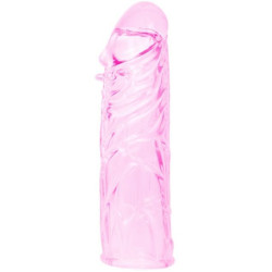 BAILE - ROSA STIMULIERENDE PENISHÜLLE AUS SILIKON 13 CM – Produktansicht 7