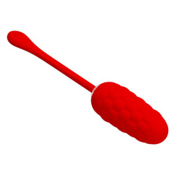 PRETTY LOVE - VIBRIERENDES EI MIT ROTER WIEDERAUFLADBARER MEERESTEXTUR – Produktansicht 2