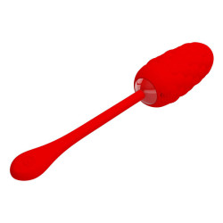 PRETTY LOVE - VIBRIERENDES EI MIT ROTER WIEDERAUFLADBARER MEERESTEXTUR – Produktansicht 3