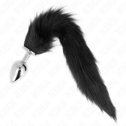 KINK - ANAL PLUG GRÖSSE L 10 X 4 CM MIT KUNSTSTOFFSCHWANZ 40 CM SCHWARZ – Produktansicht 2