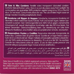 SKINS - DOTS & RIBS PREMIUM-KONDOME 4ER-PACK – Produktansicht 4