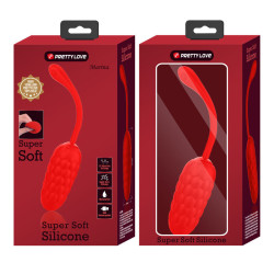 PRETTY LOVE - VIBRIERENDES EI MIT ROTER WIEDERAUFLADBARER MEERESTEXTUR – Produktansicht 10