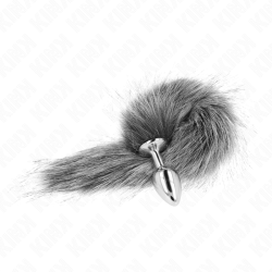 KINK - ANAL PLUG GRÖSSE S 7 X 3 CM MIT KUNSTSTOFFSCHWANZ 40 CM GRAU – Produktansicht 3