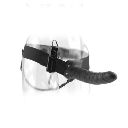 FETISH FANTASY SERIES - 19 CM VIBRIERENDER HOHL-STRAP-ON SCHWARZ – Produktansicht 2