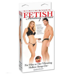 FETISH FANTASY SERIES - HOHLVIBRATOR-GURT FÜR SIE UND IHN, NATÜRLICH, 14 CM – Produktansicht 2