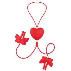 ARMONY - MAGNETISCHE NIPPELKLEMMEN MIT VIBRATION SCHMETTERLINGSFORM ROT – Produktansicht 7