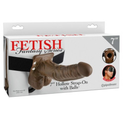 FETISH FANTASY SERIES - 7 HOHLER STRAP-ON MIT BLLEN – Produktansicht 2