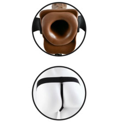 FETISH FANTASY SERIES - 7 HOHLER STRAP-ON MIT BLLEN – Produktansicht 4