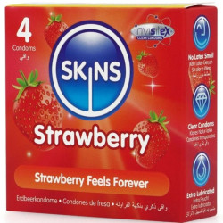 SKINS - ERDBEERE PREMIUM-KONDOME PACKUNG 4 – Produktansicht 2