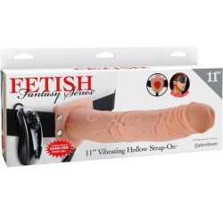 FETISH FANTASY SERIES - 11 HOLLOW STRAP-ON VIBRIEREN MIT BLLEN 27,9CM FLEISCH – Produktansicht 3
