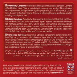 SKINS - ERDBEERE PREMIUM-KONDOME PACKUNG 4 – Produktansicht 4