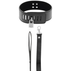 DARKNESS - BDSM-HALSBAND MIT SCHWARZEM SCHLOSS – Produktansicht 2