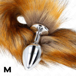 KINK - ANAL PLUG GRÖSSE M 8 X 3,5 CM MIT KUNSTSTOFFSCHWANZ 40 CM BRAUN – Produktansicht 4