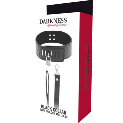 DARKNESS - BDSM-HALSBAND MIT SCHWARZEM SCHLOSS – Produktansicht 5