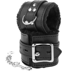 DARKNESS - SCHWARZ GEFÜTTERTE BDSM-HANDSCHELLEN – Produktansicht 2