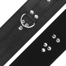 DARKNESS - HANDSCHELLEN AUS SCHWARZEM LEDER – Produktansicht 3