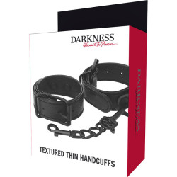 DARKNESS - BREITE, DÜNNE TEXTURIERTE HANDSCHELLEN – Produktansicht 5