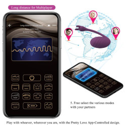 PRETTY LOVE - CATALINA VIBRATOR APP FERNBEDIENUNG LILA – Produktansicht 18