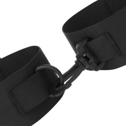 DARKNESS - KNÖCHELMANSCHETTEN AUS SCHWARZEM NYLON – Produktansicht 4