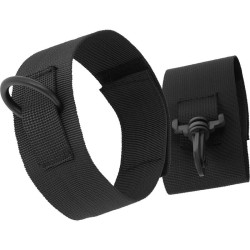 DARKNESS - KNÖCHELMANSCHETTEN AUS SCHWARZEM NYLON – Produktansicht 5