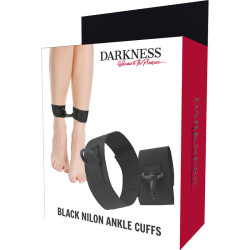 DARKNESS - KNÖCHELMANSCHETTEN AUS SCHWARZEM NYLON – Produktansicht 6