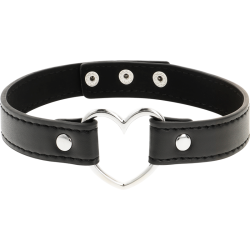 COQUETTE CHIC DESIRE - VEGANES LEDER-HALSKETTE-HERZ-ACCESSOIRE – Produktansicht 3