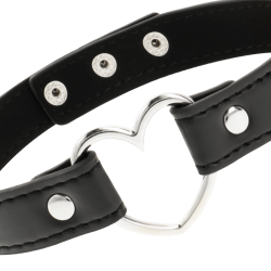 COQUETTE CHIC DESIRE - VEGANES LEDER-HALSKETTE-HERZ-ACCESSOIRE – Produktansicht 4