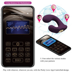PRETTY LOVE - BILLY VIBRATIONSFERNBEDIENUNG LILA KOSTENLOSE APP – Produktansicht 11