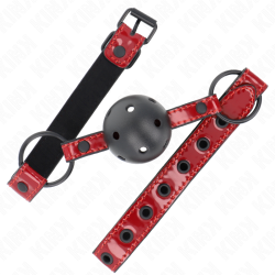 KINK - GLÄNZENDER KUNSTLEDERBALL 4,5 CM Knebel 63,5 X 2 CM VERSTELLBAR 41 X 59 CM – Produktansicht 2