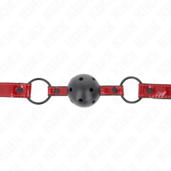 KINK - GLÄNZENDER KUNSTLEDERBALL 4,5 CM Knebel 63,5 X 2 CM VERSTELLBAR 41 X 59 CM – Produktansicht 3