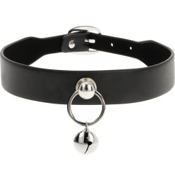COQUETTE CHIC DESIRE - VEGANE LEDER-HALSKETTE DAMEN-ACCESSOIRE RASSEL/REIFEN – Produktansicht 3