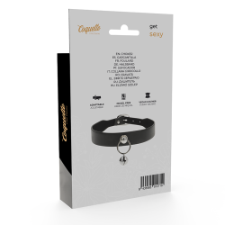 COQUETTE CHIC DESIRE - VEGANE LEDER-HALSKETTE DAMEN-ACCESSOIRE RASSEL/REIFEN – Produktansicht 6