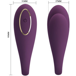 PRETTY LOVE - AUGUST REMOTE GLOBAL DOPPELT VERGNÜGEN VIBRATOR – Produktansicht 3