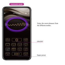 PRETTY LOVE - HECTOR ELECTROSHOCK VIBRATOR PER APP-STEUERUNG LILA – Produktansicht 17