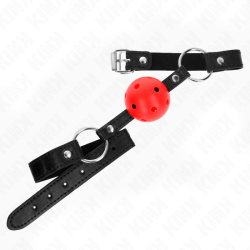 KINK - HOHL, HART, ROTER BALL, 4,5 CM, GAG, MODELL 1, 63,5 X 2 CM – Produktansicht 2