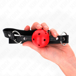 KINK - HOHL, HART, ROTER BALL, 4,5 CM, GAG, MODELL 1, 63,5 X 2 CM – Produktansicht 3